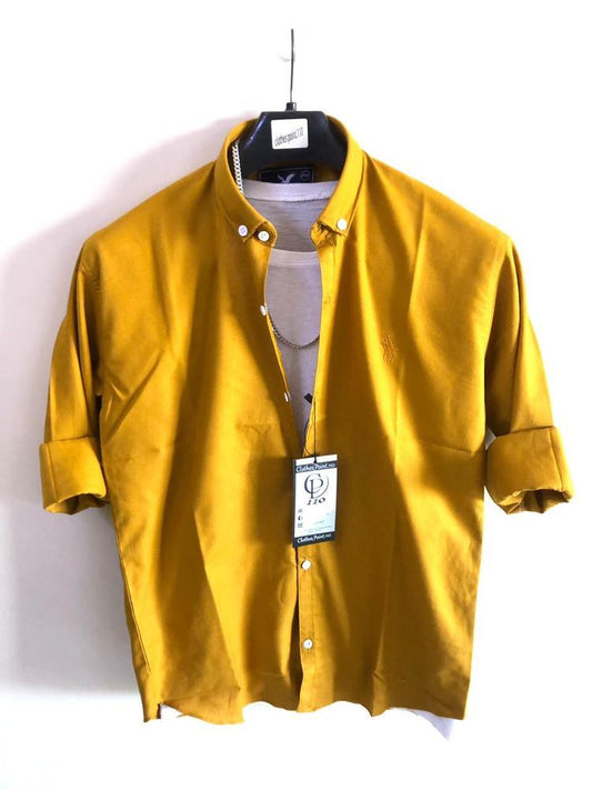 1 Pc Men's Cotton Plain Polo Shirt