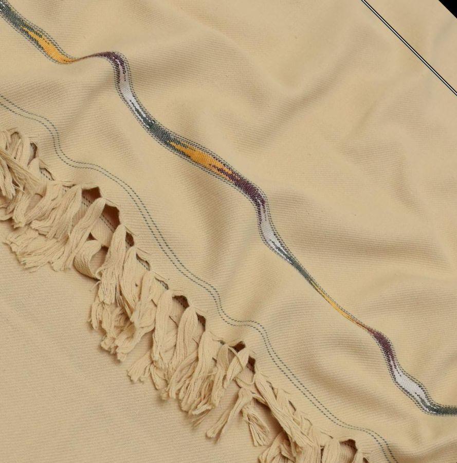 Luxurious Plain Peach Wool Shawl - 1 Piece