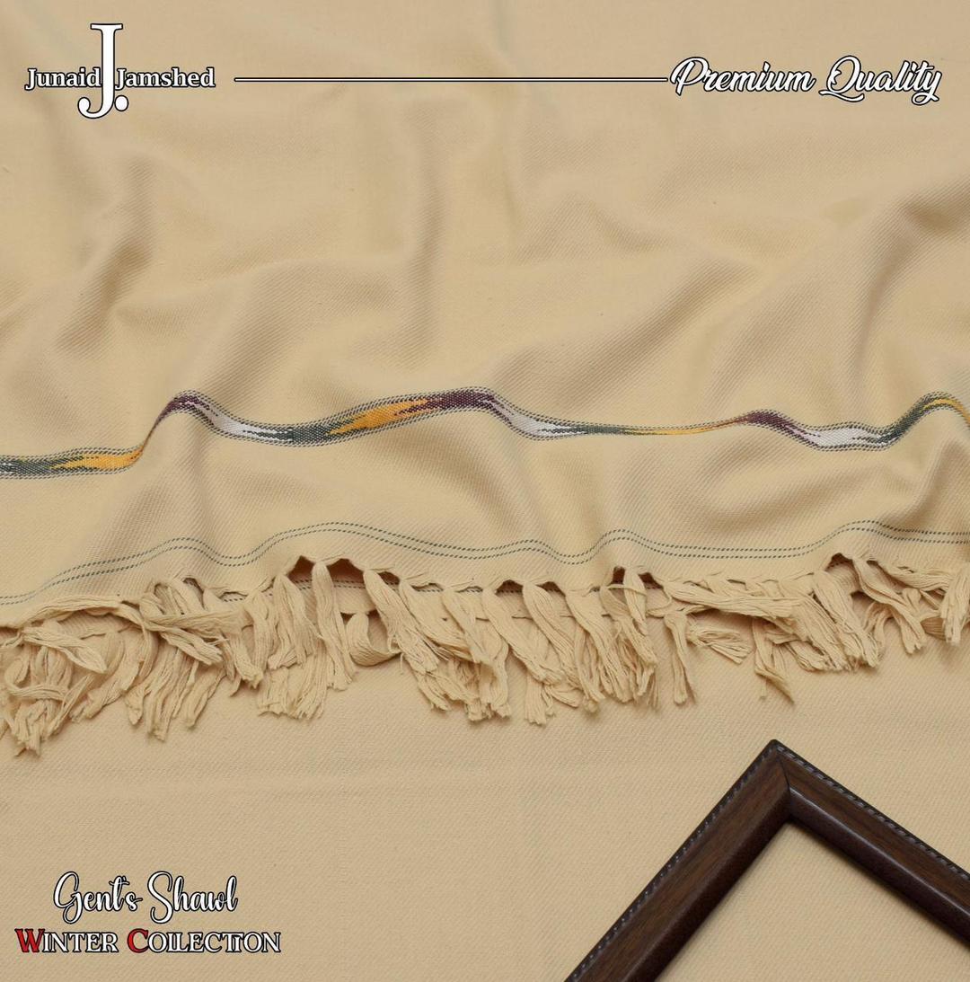 Luxurious Plain Peach Wool Shawl - 1 Piece