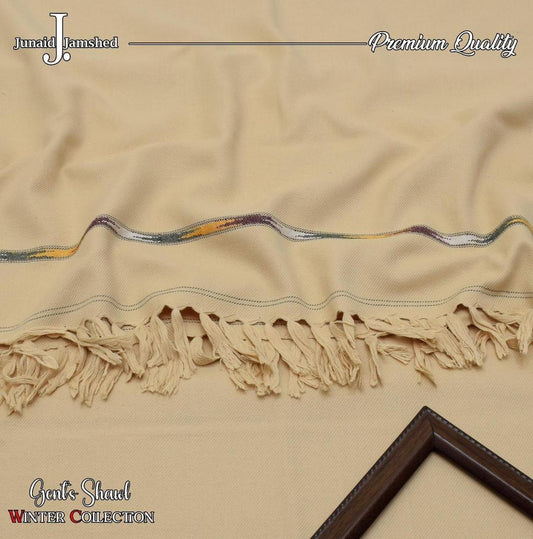 Luxurious Plain Peach Wool Shawl - 1 Piece